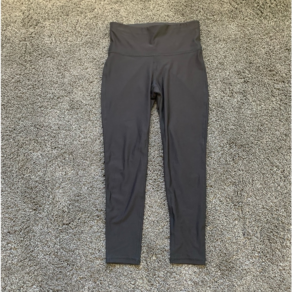 Womens Xersion Quarter Leg Fitted Black Athletic Pants Size Small